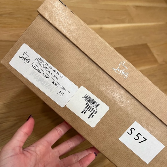 NEW IN BOX Christian Louboutin Chocazeppa Spikes 120 Leather Wedge Sandal - Picture 8 of 11